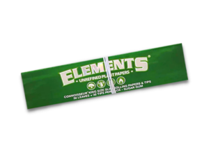 Elements Green King Size Slim Rolling Papers with Tips