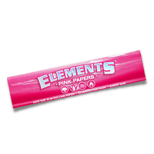 Elements Pink King Size Slim Rolling Papers