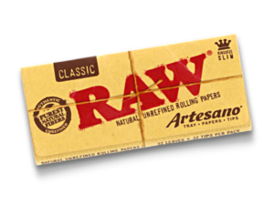 RAW Classic Artesano Rolling Papers with Tips and Tray