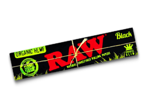 RAW Black Organic Hemp King Size Rolling Papers - 32 Leaves per Pack