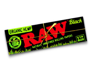 RAW Black Organic Hemp 1¼ Rolling Papers - 50 Leaves per Pack