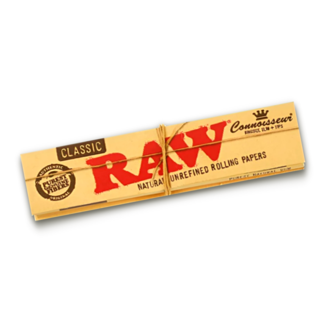 RAW Classic Connoisseur Rolling Papers with Tips