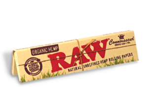 RAW Organic Hemp Kingsize Connoisseur Rolling Papers with Tips